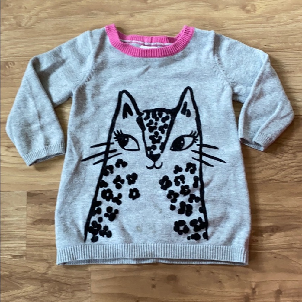 Girls kitty cat sweater